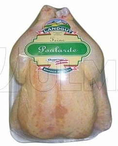 Упаковка курицы в модифицированную атмосферу (МГС) в барьерную термоусадочную плёнку BDF; упаковка типа "флоу-пак"