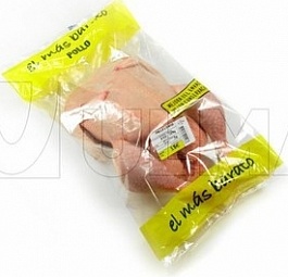 Упаковка целой курицы в модифицированную атмосферу (МГС) на флоу-паке
